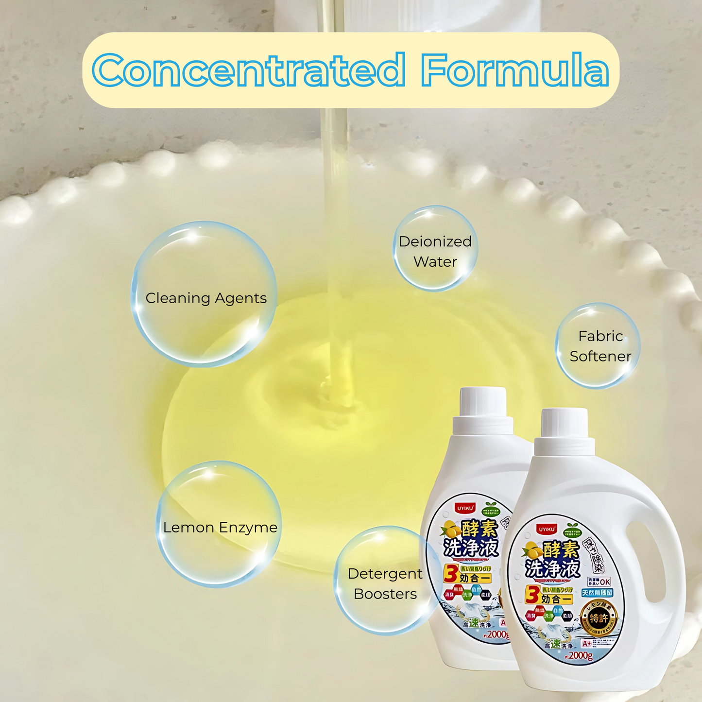UYIKU Lemon Enzyme Laundry Detergent
